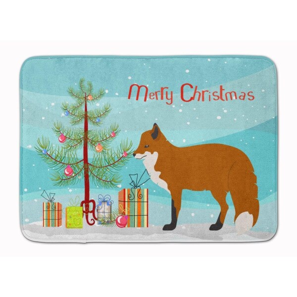 Carolines Treasures Red Fox Christmas Machine Washable Memory Foam Mat BB9243RUG - main